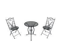 AXI Eloise Mesa y Silla Bistro, 2 Sillas 1 Mesa, Juego Bistro de exterior estampado Gris - Juego Bistro de Jardin, Mesa Bistro Mosaico para Jardin/Balcon/Terraza