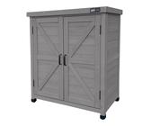 AXI Felix armario de jardin de madera gris oscuro | armario de exterior, armario para herramientas con estante / Meuble exterieur almacenaje para el jardin | 80 x 45 x 93 cm