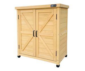 AXI Felix Hugo armario Jardin de Madera Marron | armario exterior, Mueble exterior almacenaje / armario exterior Madera con estante | 80 x 45 x 93 cm
