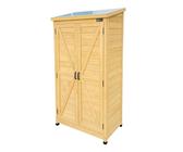 AXI Hugo armario Jardin de Madera Marron | armario exterior, Mueble exterior almacenaje / armario exterior Madera con 3 estantes fijos / 52x85x174 cm