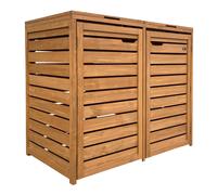 AXI Lex Cobertizo de contenedor de basura de madera 100 % hemlock | Contenedor para 2 cubos de basura | Contenedor - Max. 240 l