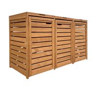 AXI Lex Cobertizo de contenedor de basura de madera 100 % hemlock | Contenedor para 3 contenedores | Contenedor - Max. 240 l