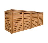 AXI Lex Cobertizo de contenedor de basura de madera 100 % hemlock | Contenedor para 4 contenedores | Contenedor - Max. 240 l