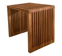 AXI Liane Mesa auxiliar de madera de teca marron | Mesa pequena para jardin, balcon o terraza de madera de teca | Tambien para salon 40,5 x 40,5 x 46 cm
