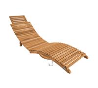 AXI Manny Tumbona plegable de madera de teca | Tumbona con reposacabezas | Silla para tomar el sol para exteriores/jardin | 160 x 50 x 65 cm