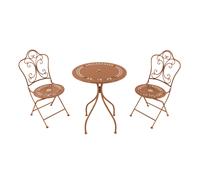 AXI Marilou Mesa y Silla Bistro, 2 Sillas 1 Mesa, Set Bistro Terracota para exteriores, estilo Romantico - Set Bistro para Jardin, Mesa Bistro Mosaico para Jardin/Balcon/Terraza