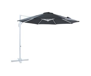 AXI Marisol Sombrilla Terraza Blanco, gris -Sombrilla Grande Diam 300cm - Sombrilla para jardin, marco de aluminio - Rotacion 360Grados - Parasol Terraza inclinable - Resistente a los rayos uV