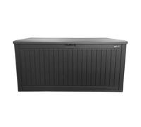 AXI Mike Baul exterior de plastico, negro, 1000 litros | Caja de almacenamiento exterior para cojines con fondo | arcon Jardin / impermeable - 141 x 72 x 72,5 cm