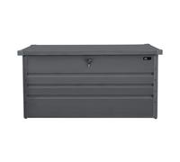 AXI Miles Baul exterior de metal - 400L, antracita - arcon exterior con base y cerradura - arcon Jardin para herramientas de jardineria, cojines - 132x60x62cm