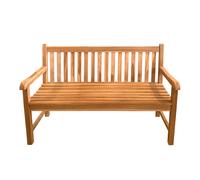 AXI Nowi Banco de Jardin de Madera de Teca, Marron | Con reposabrazos | Para Parque, terraza con respaldo para 3 personas | 150 x 63 x 92 cm