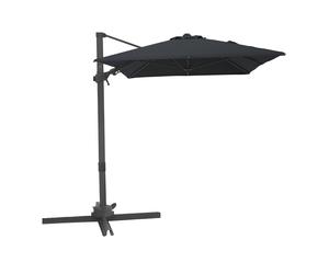 AXI Nyra Sombrilla rectangular descentrada 200 x 300 cm, antracita/gris | Para jardin/terraza con estructura pintada | Base en cruz, funda protectora incluida | inclinable, giratoria 360Grados