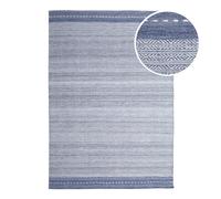 AXI Rhodos Alfombra para exterior, rectangular, azul - Perfecta para debajo de un conjunto de salon / Alfombra para exterior fabricada con botEllas de PeT recicladas - 160 x 230 cm / Grosor: 5 mm