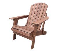 AXI Rosalie Silla adirondack de madera, plegable, color cafe | Tumbona de jardin / 100 % madera de abeto hemlock para 1 persona, con reposabrazos y respaldo alto | 75,5 x 86,5 x 85 cm