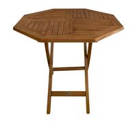 AXI Sana Mesa de jardin plegable octogonal de madera de teca | Mueble de comedor plegable para exterior | Conjunto de comedor para 4 personas | 100 x 100 x 75 cm