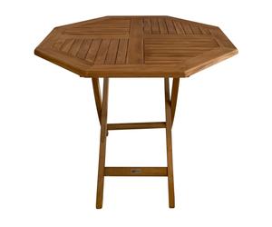 AXI Sana Mesa de jardin plegable octogonal de madera de teca | Mueble de comedor plegable para exterior | Conjunto de comedor para 4 personas | 100 x 100 x 75 cm