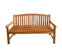 AXI Suki Banco de Jardin de Madera de Teca - Marron | asiento con Reposabrazos y Respaldo - Para 3 personas | Para parque/terraza | 150 x 63 x 95 cm