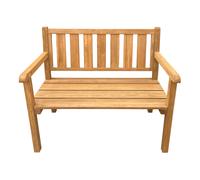 AXI Violette Banco de jardin de madera marron | Banco de exterior con reposabrazos, 100 % madera de abeto hemlock con certificacion FSC - 2 personas | Con respaldo para terraza | 109 x 62,5 x 92,5 cm