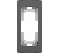 AXIS TA8201: Kit de montaje empotrado para cámara. Montaje empotrado, adecuado para montaje en pared. Uso en interiores y exteriores. Color: gris oscuro metálico. Compatible con la videoportero de red