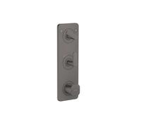 Axor Citterio C - Grifo termostático empotrado para 2 aparatos, cromo negro cepillado 49700340