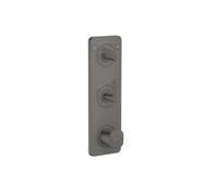 Axor Citterio C - Grifo termostático empotrado para 2 aparatos, cromo negro cepillado 49701340