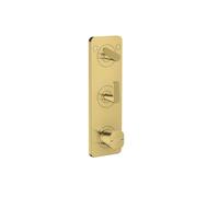 Axor Citterio C - Grifo termostático empotrado, para 2 dispositivos, acabado pulido en oro 49701990