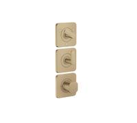 Axor Citterio C - Grifo termostático empotrado para 3 aparatos, bronce cepillado 49710140