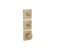 Axor Citterio C - Grifo termostático empotrado para 3 aparatos, bronce cepillado 49711140