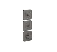 Axor Citterio C - Grifo termostático empotrado para 3 aparatos, cromo negro cepillado 49710340