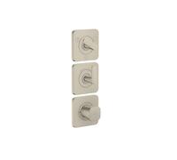 Axor Citterio C - Grifo termostático empotrado, para 3 dispositivos, níquel cepillado 49710820