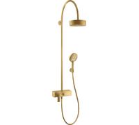 Axor Citterio conjunto de ducha a pared con rociador con efecto lluvia oro 39620250