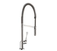 Axor Citterio - Grifo de fregadero Semi-Pro con ducha extraíble, aspecto de acero inoxidable 39840800