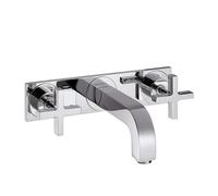 Axor Citterio - Grifo empotrado de lavabo, montaje de 3 orificios, con desagüe, cromo 39144000