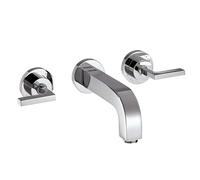 Axor Citterio - Grifo empotrado de lavabo, montaje de 3 orificios, con desagüe, cromo 39147000
