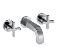 Axor Citterio - Grifo empotrado de lavabo, montaje de 3 orificios, con desagüe, cromo 39313000