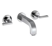 Axor Citterio - Grifo empotrado de lavabo, montaje de 3 orificios, con desagüe, cromo 39315000