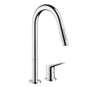 Axor Citterio M - Grifo de fregadero de 2 orificios, cromo 34822000