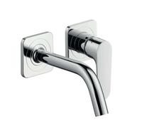 Axor Citterio M - Grifo empotrado de lavabo, montaje de 2 orificios, con desagüe, cromo 34113000
