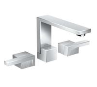 Axor Edge - Grifo de 3 orificios para lavabo con desagüe, cromo/corte de diamante 46051000
