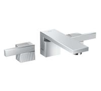 Axor Edge - Grifo de 3 orificios para lavabo con desagüe, cromo/corte de diamante 46061000