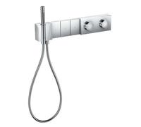Axor Edge - Grifo termostático de ducha empotrado Select 540/100 para 3 dispositivos, cromo/corte de diamante 46711000