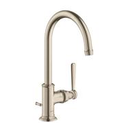 Axor Montreux - Grifo monomando de lavabo 210, con desagüe controlado por tirador, níquel cepillado 16517820