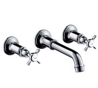 Axor Montreux - Grifo monomando de lavabo empotrado, montaje de 3 orificios, cromo 16532000