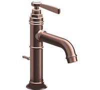 hansgrohe AXOR Montreux Mezclador monomando de lavabo 100, juego de desagüe, 142mm de proyección, 16515310, Color: Oro rojo cepillado