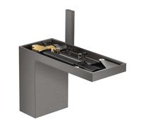 Axor MyEdition - Grifo de lavabo con desagüe Push-Open, EcoSmart, cromo negro cepillado/sin placa 47032340