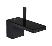 Axor MyEdition - Grifo de lavabo con desagüe Push-Open, negro mate/cristal negro 47010670