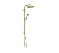 Axor One - Conjunto de ducha sin grifo, diámetro 28 cm, latón cepillado 48790950