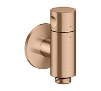 AXOR One de hansgrohe tope de conexión a la pared con válvula de cierre, 48781310, Color: Oro rojo cepillado