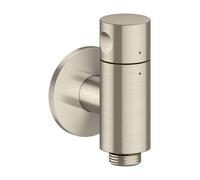 AXOR One de hansgrohe tope de conexión a la pared con válvula de cierre, 48781820, Color: Níquel Cepillado