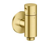 AXOR One de hansgrohe tope de conexión a la pared con válvula de cierre, 48781950, Color: Latón cepillado