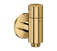 AXOR One de hansgrohe tope de conexión a la pared con válvula de cierre, 48781990, Color: Óptica Oro Pulido